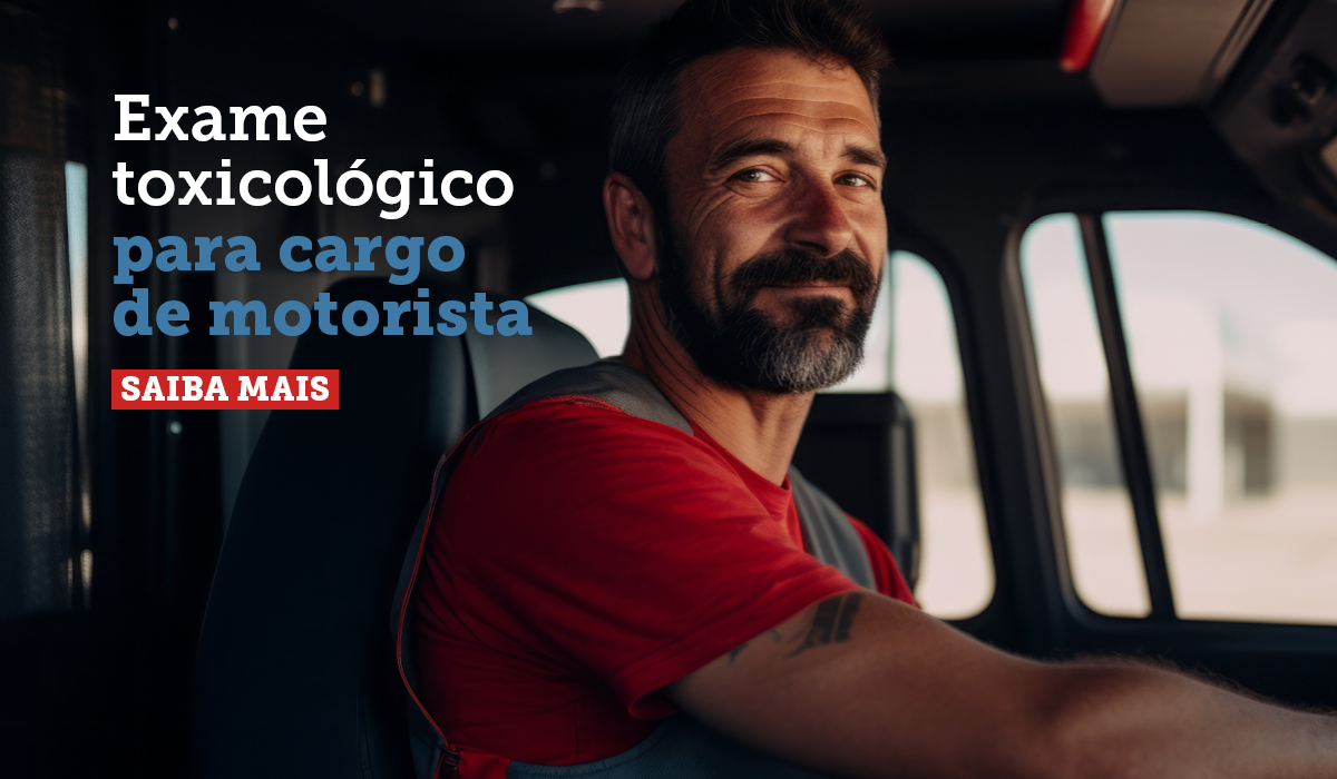 Exame toxicológico para cargo de motorista